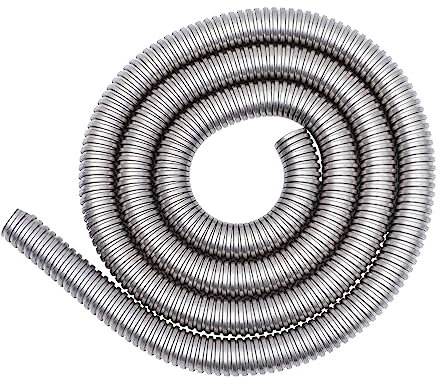 YOSADIER 304 Stainless Steel Cable Protection Sleeve Hose, Metal Cable Protector Tube 32mm Inner Diameter, 3-meter Wire Cover for Automotive and Home Cord Management