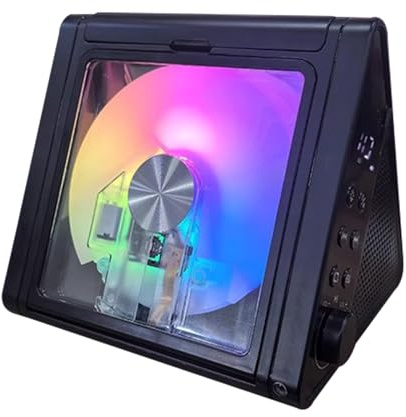 Vituord Lecteur CD Portable pour La Maison, Lecteur CD Rechargeable 4000 MAh, Système D'enceintes Hi-FI 2 X 5 W, avec Bluetooth 5.3, USB, AUX, Télécommande, Éclairage RGB