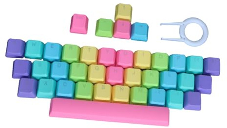 DOITOOL Kit de Touches Pbt Arc-en-Ciel 39 Touches avec Extracteur, pour Clavier DIY, Frappes Satisfaisantes et Décoration Couleur