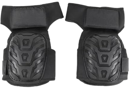 Gosera 2PCS Knee Pad for Work-Heavy Duty Support Kneepads with Anti-Slip Straps for Construction Flooring Gardening Black