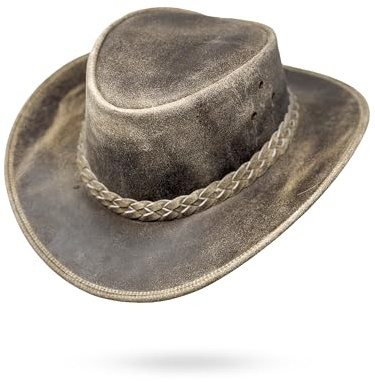 Albsales Lederhut Western Cowboy – Outdoor Hut Reiten, Wandern & Abenteuer Joey