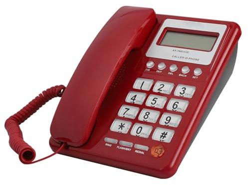KUIDAMOS Home Hotel Trådbunden Sladdtelefon med Visning Av Nummerpresentation Dubbellägesfunktion, återuppringningsblixtfunktion, Lämplig för Kontorshem, Slumpmässig Sändning