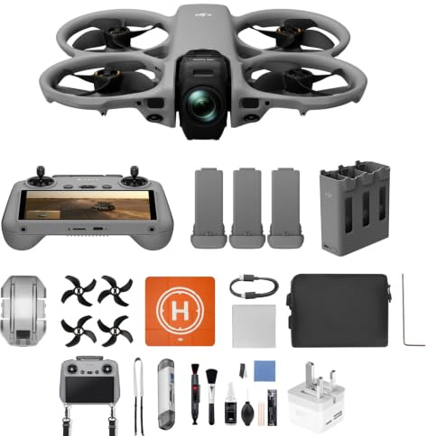 DJI Avata 360 Fly More Combo (RC 2), 360° Drone With 1-Inch 8K 360° Imaging for FPV & Aerial Filming, 360° Camera Drone With Propeller Guard (Avata 360 Fly More Combo RC2 Bundle 1)