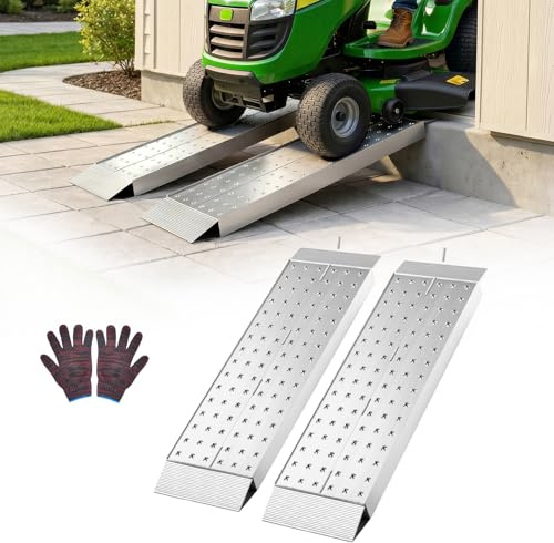 VEVOR Rampas de Carga de Aluminio para Remolques 2 Piezas, Rampas para Tractor 999 x 304 x 55 mm, Superficie Antideslizante, Capacidad Combinada de 1360 kg, para Motocicletas, Cortadoras de Césped