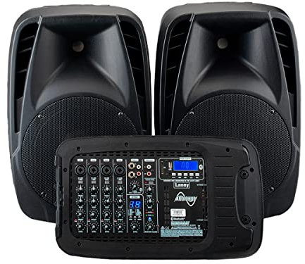 Laney AUDIOHUB Series AH2500D - Portable PA system - 2x500W - 6 channels Bluetooth and FX - 2 mics included - DJ, Fitness, Conference, Party