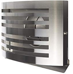 Grille d'évacuation design avec clapet anti-retour isolé en acier inoxydable 304 - V2A brossé (DN 125/125 mm).