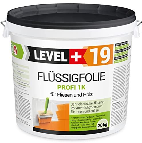 Flytande folie professionell 20 kg för kakel och trä, balkong, terrass, källare, badrum, dusch, tätning, RM19