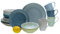 CreaTable, 23844, Serie Reactive Aqua, 16-teiliges Geschirrset, Kombiservice aus Steinzeug, spülmaschinen- und mikrowellengeeignet, Qualitätsproduktion