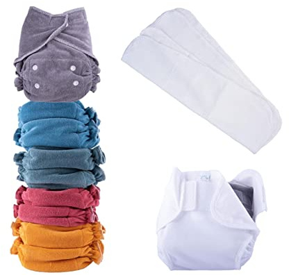Popolini UltraFit Rainbow Set Frottee Soft mitwachsende Saugwindel mit Überhose und Einlage