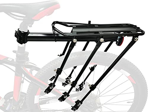 COMINGFIT Fahrradträger hinten Fahrradträger Schnellverschluss Verstellbare Legierung Fahrradträger 120 kg Kapazität passend für 24 Zoll, 26 Zoll, 27,5 Zoll, 29 Zoll Fahrräder