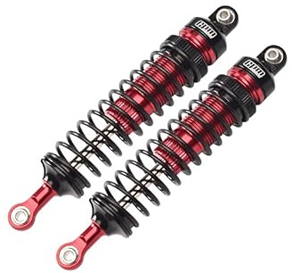 GPM Upgrades Aluminum 6061-T6 Front Adjustable Spring Dampers for 1/10 4Wd Hammer Rey U4 Rock Racer（LOS03030） RC Car (Red)
