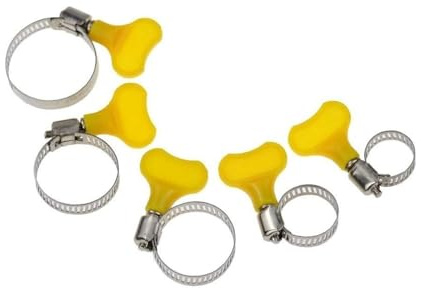60 Piece 9-38mm Key-Type Adjustable Stainless Steel Hose Clamp, Pipe Clamp, Worm Gear Clamps Ideal for Plumbing,Automotive
