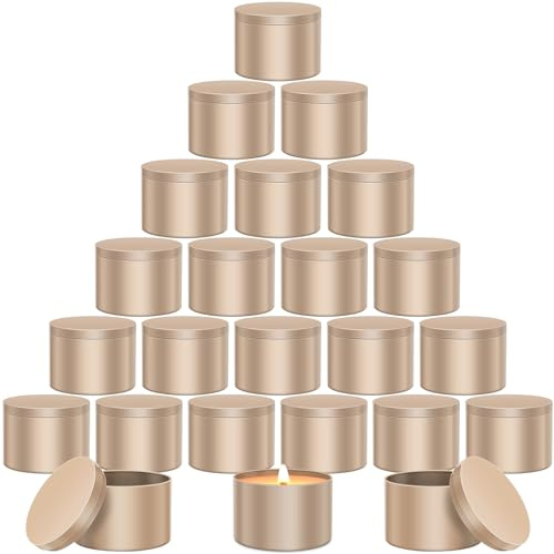 AOSWELE Barattolo di latta per candele da 226,8 g, barattolo di latta per candele di alta qualità, barattolo di latta per candele opaco, elegante contenitore per candele fai da te, scatola in metallo