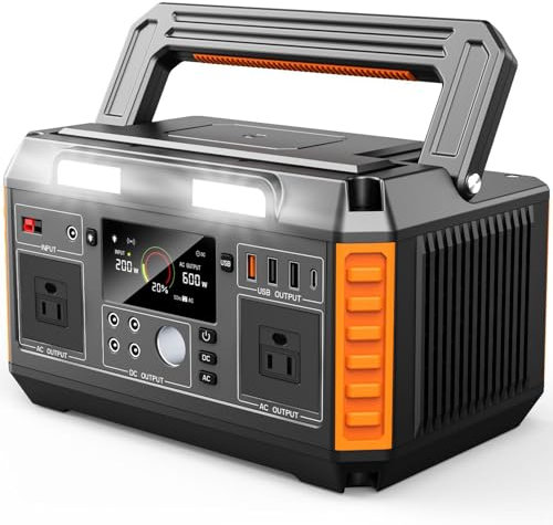 FresQa Énergie Solaire Portable En Plein Air Stockage Alimentation Mobile 600W Batterie De Sauvegarde D'urgence À La Ménage ,600W