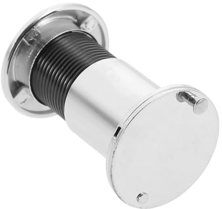 Stainless Steel Door Viewer with Cover for 46-76mm Adjustable Doors | Fits Existing Peepholes, Silver Finish, Glass Lens, Replace Old or Damaged Ones, Front Door, Home or Hotel Use