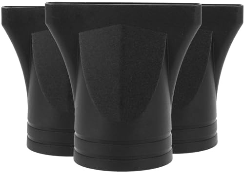 FRCOLOR 3 Pezzi Ugelli Concentratori per Asciugacapelli in Plastica Nera Riutilizzabili Resistenti a Deformazioni ad Alta Temperatura per Parrucchieri e Styling Professionale