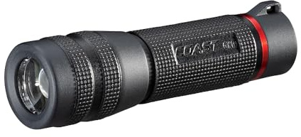 Coast GX10 550 Lumen Compact & Waterproof Dual Power LED Flashlight with Grip-Textured Handle, 4 Light Modes, Twist Focus™ & Pure Beam® Technology