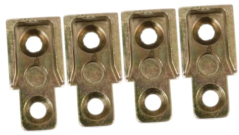 Hoement 4 Piezas Accesorios Para Cerraduras De Ventanas Guardián De La Huelga De Cerraduras De Ventanas Guardián De Cerradura De Ventana Placa De Cierre De Ventana Golden Aleación De Zinc