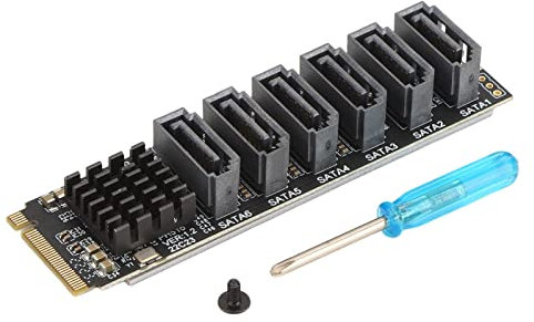 Mtlavishness 2 su scheda adattatore SATA3.0 da 2 a per scheda adattatore SATA3.0 14,0 x 9,0 x 3,0. 2 schede adattatore SATA3.0 da 6 Gbps alta Asm1166. 2 PCIe per scheda di espansione con Smart