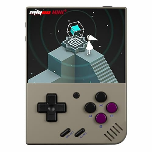 Miyoo Mini Plus Retro Emulator - Consola de juegos portátil con WiFi y RTC, pantalla IPS de 3.5 pulgadas, 640 x 480, batería de 3000 mAh, gris 64 GB