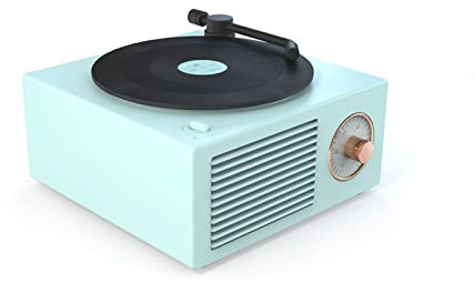 WDWDW Gramophone Vintage Vinyle Tourne-Disque sans Fil Bluetooth Petite Stéréo Maison Antique Atomique Tourne-Disque Cadeau Antique Mini Haut-Parleur Portable Lecteur Fort Gramophone