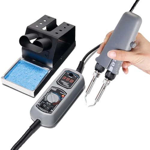 WUCIOA Portable Hot Tweezers, Mini Soldering Station, 200-480℃ (392-896F°) Temperature Adjustable, LED Digital Display, 10Min Auto Sleep, Soldering Iron Tweezers for BGA SMD Repair