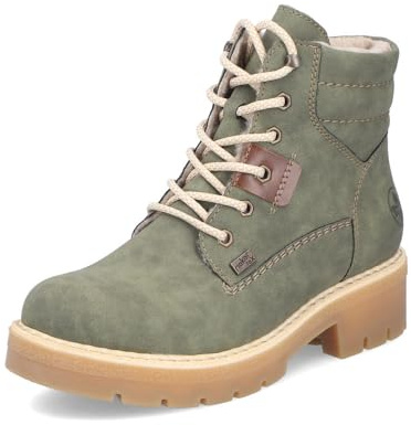 Rieker RiekerTEX Y8120 - Botines clásicos para mujer, con plantilla suelta, resistente al agua, Verde 54., 40 EU