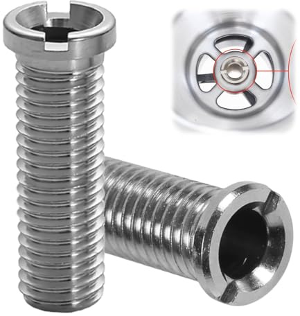 2 Pièces Vis Creuses Pour Éviers,Vis Creuse M12 x 40 mm en Acier Inoxydable,Vis Accessoires de Bouchon de Crépine de Panier D'Évier Pour Cuisine,Convient Pour Éviers de Cuisine et de bar,Évier à Tamis