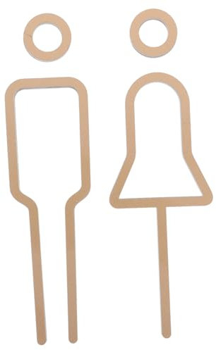 Panneau Indicateur Toilettes 1 Set Acrylique Or Design 3d