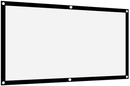 Projektorskärm, 16: 9 vikbar bärbar dubbelsidig anti -veck Projektionsskärm Filmer Skärm för teaterpresentation Utbildning utomhus inomhus offentlig display (60 tum)