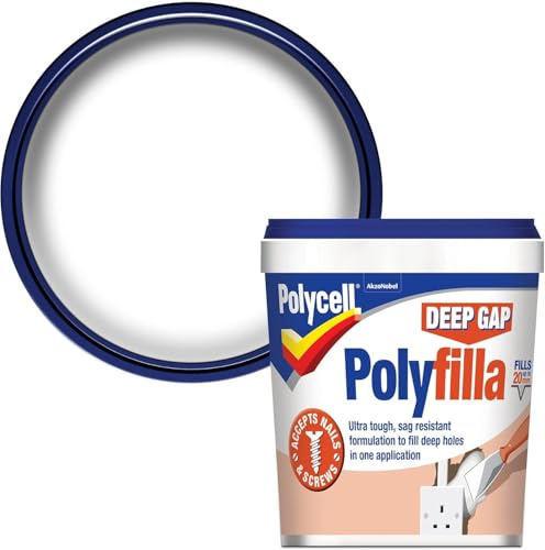 Deep Gap Polyfilla 1L – Interior Wall Filler for Deep Holes, Cracks & Gaps | Easy Sanding, Paintable, Long-Lasting Repair Solution