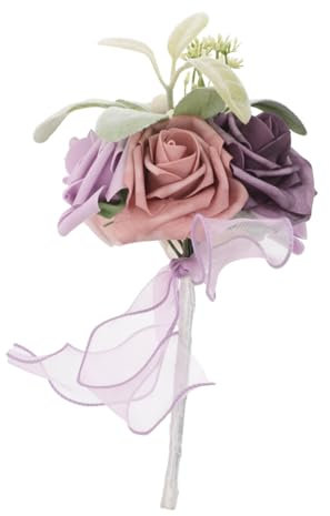 Beavorty Bouquet Di Fiori Artificiali Per Damigelle d Onore Decorazione Per Matrimonio Casa Chiesa Manutenzione Leggero e Portatile