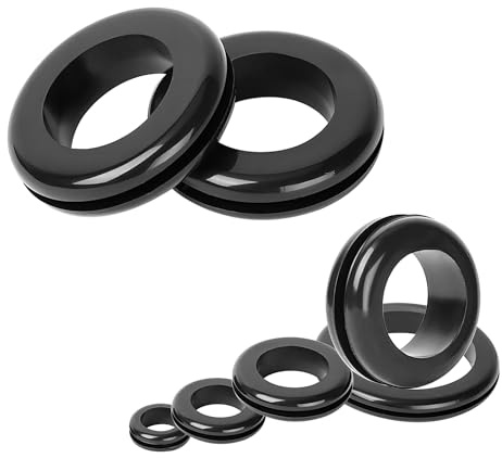 Ctyjia 10 Piezas Tapones de Goma para Agujeros, Diámetro del Agujero 25mm, Diámetro de Instalación: 30mm, Pasacables de Goma, Pasamuros Goma