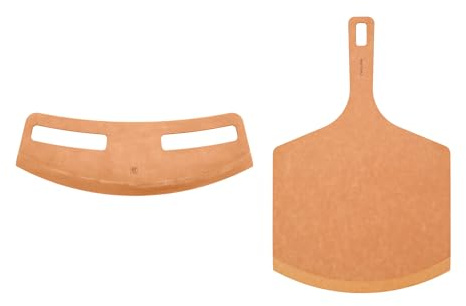 ZWILLING BBQ+ Pizzaschaufel und Schneider aus Pflanzenfaser, 2-teilig, Natur