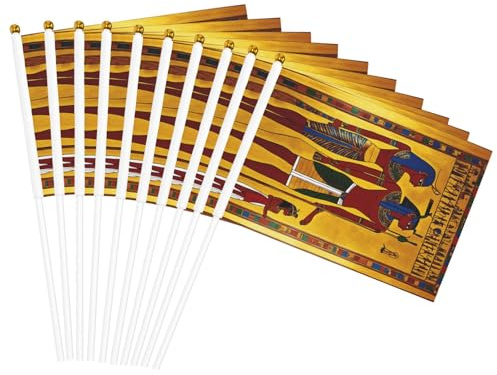 Ancient Egypt Tribe Series Drapeau à main léger pour fêtes, événements, défilés, activités sportives, assemblage facile