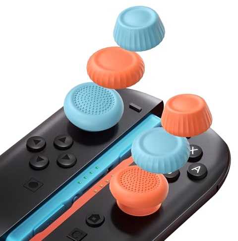 Thumb Grips for Nintendo Switch 2 Controller Accessories, Enhanced Gaming Grip Joystick Caps Silicone Button Stick Cover, Upgraded Anti-Slip Ergonomic Design Comfortable Durable Improve Touch Feeling