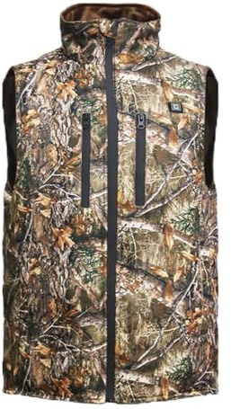 G-HEAT - Gilet riscaldante mimetico misto | Antivento idrorepellente | 5 Zone di Calore | Durata fino a 7 ore, camouflage, L-3XL