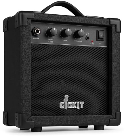 Max Gigkit20 - Gitarrenverstärker 20 Watt, E Gitarre Verstärker mit Griff und Kopfhöhrer-Anschluss, Audio Line-In, Guitar Amp mit Gain, Tone & Volume-Regler, Kompakt & Tragbar - Schwarz