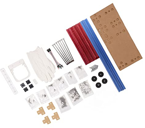 CHICIRIS ATX PC-Gehäuseklammer, Airflow-Unterstützung, 4 PCI-Steckplätze, Aluminium blanker Rahmen für PC-Hersteller, ITX Motherboard, Blau (Blau Rot)