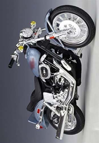 1/18 Blå Motorcykel Cykel Diecast Modell För Barnpresenter Vuxenkollektion För Harley FXS Low Rider 1977