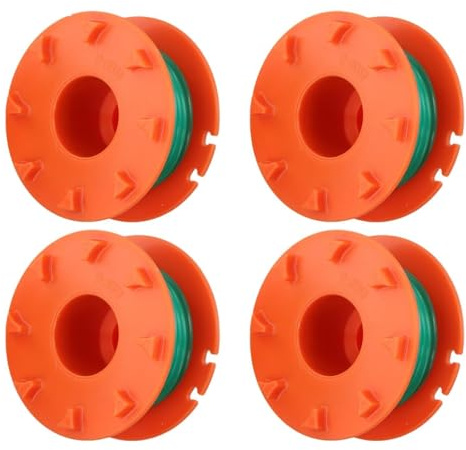 MoSundi Paquete de 4 carretes para cortacésped y cuerda de césped, compatibles con 05367-20, 14 pies de longitud