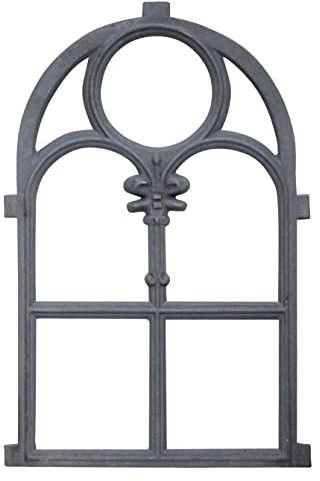 aubaho Stallfenster Fenster Scheunenfenster Eisen grau 74cm Antik-Stil Eisenfenster