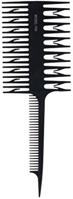 Hair Dyeing Comb for Woman, Hair Highlight Sectioning Comb Hair Tint Coloring Dye Styling Tools(Black)