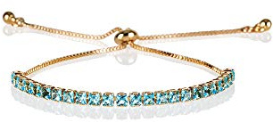 ZAVANA Verstellbare Armbänder für Damen. Damenarmbänder mit klaren und farbigen Zirkonia-Steinen. Feines Gold- oder Silberarmband für Frauen mit verstellbarem Perlenverschluss.