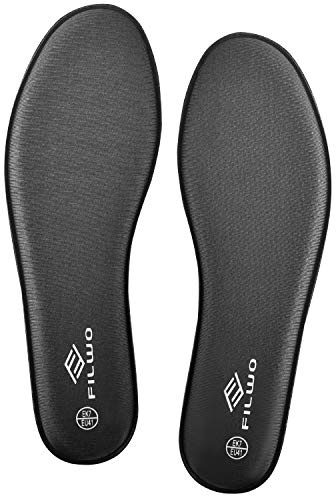 FILWO Solette in Memory Foam Donna Uomo - Solette Scarpe per Stivali, Lavoro, Sportive e Casual, Comfort Assorbimento degli Urti per il Supporto del Piede Suole Interne, Grigio Donna EU 39