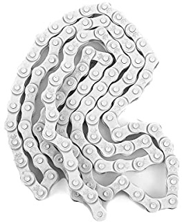 Mission BMX Halflink Necklace | White | Half-Link Roller Chain