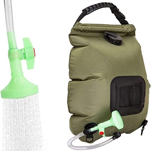 Campingdusche Solardusche, 20L Duschsack Solar Heizung Camping Dusche Tasche mit Duschkopf für Camping, Wanderungen, Strände, Gartensprinklertaschen