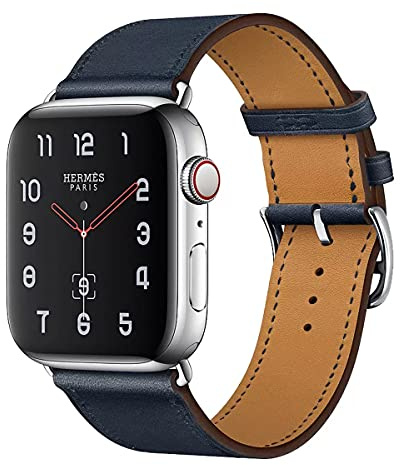 AIYIRUO Compatible avec Apple Watch10 Bracelet Band en Cuir 45mm 41mm 44mm 40mm 49mm Remplacement du Bracelet Original Cuir Véritable Hommes Femmes Pour iWatch Band Series 10/9/8/7/6/5/4/3/2/1,SE
