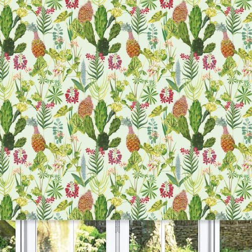 Lister Cartwright Tropical Plants Design Blackout Roller Blinds Windows Blind Easy Fit Child Safety Included (Green, 150 cm Width x 140 cm Drop)