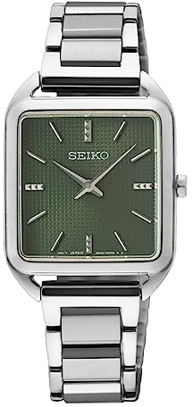 Seiko Damen Analog Quarz Uhr mit Edelstahl Armband SWR075P1, Silber